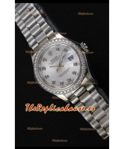 Rolex Datejust Ladies Diamonds Markers Reloj Suizo Réplica a Espejo 1:1 Movimiento CAL.2236