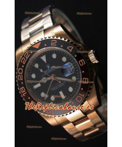 Rolex GMT Masters II 126715CHNR Reloj Réplica Suizo a Espejo 1:1 Oro Everose