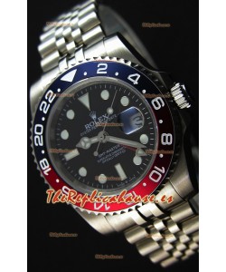 Rolex GMT Masters II 116719BLRO Bisel Pepsi Reloj Réplica Suizo Movimiento Cal.3186 - Último Reloj de Acero 904L