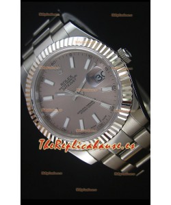 Rolex Datejust Reloj Réplica Japonés - Dial Gris en 36MM con correa Oyster