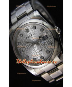 Rolex Datejust Reloj Réplica Japonés - Dial Plateado en 36MM con correa Oyster