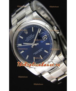 Rolex Datejust Reloj Réplica Japonés - Dial Azul en 36MM con correa Oyster
