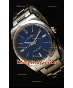 Rolex Oyster Perpetual Reloj Réplica Japonés - Dial Azul en Caja de 39MM