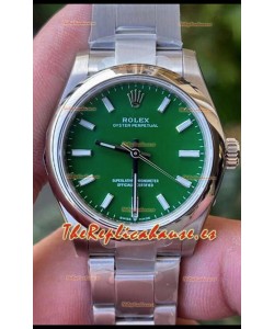 Rolex Oyster Perpetual REF#277200 31MM Movimiento y Réplica Suizo Dial Verde Acero 904L Reloj Réplica Espejo 1:1