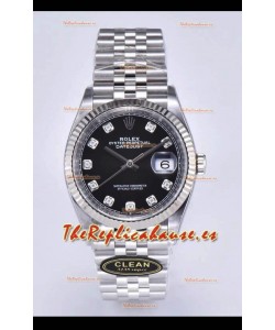 Rolex Datejust 126234 36MM Replica Suiza en Acero 904L en Dial Negro Réplica a Espejo 1:1