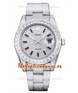 Rolex Datejust 41MM Réplica Suiza - Edición Iced Out Dial en Diamantes