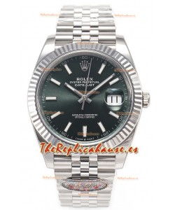 Rolex Datejust 126334 41MM Cal.3135 72 Hours Energía Dial Verde Réplica Espejo 1:1 en 904L 