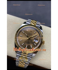 Rolex Datejust M126333 41MM ETA3235 72 Horas Energía Dial Dorado Jubilee Réplica Espejo 1:1 Oro Amarillo Acero 904L