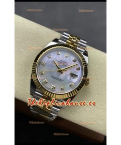 Rolex Datejust M126333 41MM ETA3235 72 Horas Energía Pearl Dial Jubilee Réplica Espejo 1:1 Oro Amarillo Acero 904L