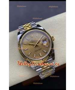 Rolex Datejust M126333 41MM ETA3235 72 Horas Energía Fluted Dial Jubilee Réplica Espejo 1:1 Oro Amarillo Acero 904L