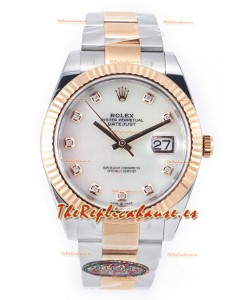 Rolex Datejust M126333 41MM ETA3235 72 Horas Energía Dial Perla Oyster Réplica Espejo 1:1 Oro Rosado Acero 904L