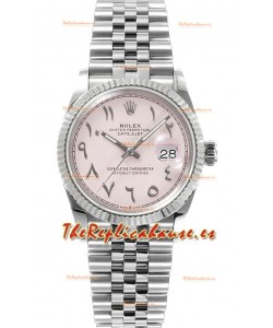 Rolex Datejust M126234 36MM ETA3235 Dial Arábico Rosado - Caja Acero 904L