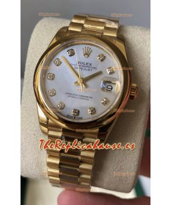 Rolex Datejust M278248 31MM Réplica Suiza in Gold - White Pearl Dial Calidad Espejo 1:1 