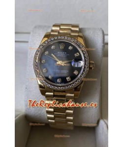 Rolex Datejust M278248 31MM Réplica Suiza en Oro - Dial Azul Perla Calidad Espejo 1:1
