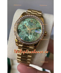 Rolex Datejust M278248 31MM Réplica Suiza en Oro - Dial Verde Motivo Calidad Espejo 1:1