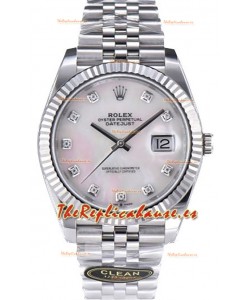 Rolex Datejust 126334 41MM ETA3235 72 Horas Energía Dial Perla Jubilee Réplica Espejo 1:1