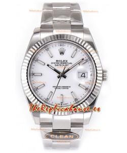 Rolex Datejust 126334 41MM ETA3235 72 Horas Energía Dial Blanco Oyster Réplica Espejo 1:1