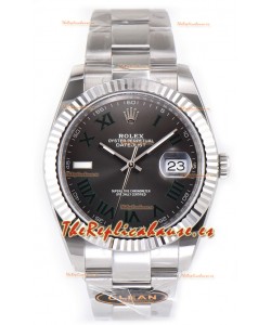 Rolex Datejust 126334 Wimbledon 41MM ETA3235 Dial Slate 72 Horas Energía Réplica Espejo 1:1