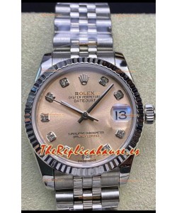Rolex Datejust 31MM Swiss 1:1 Mirror Replica in 904L Steel - Champange Dial