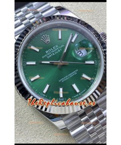Rolex Datejust 41MM 126334 Reloj Réplica Suizo en Acero 904L Dial Verde - Réplica a Espejo 1:1