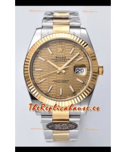 Rolex Datejust Movimiento Cal.3235 Réplica Espejo 1:1 Acero 904L 41MM - Dial con Motivo Estriado