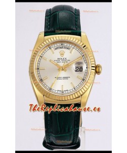 Rolex Day Date Reloj Oro Amarillo Caja Acero 904L Dial Acero 36MM - Calidad Espejo 1:1