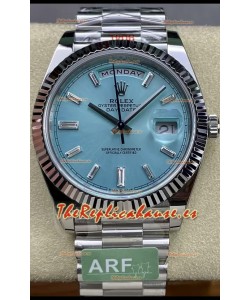 Rolex Day Date 904L Acero Inoxidable Reloj Dial Azul Tiffany 40MM - Calidad Espejo 1:1