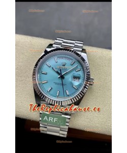 Rolex Day Date 904L Acero Inoxidable Reloj Dial Azul Tiffany 40MM - Calidad Espejo 1:1