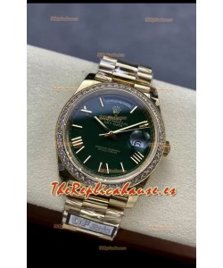Rolex Day Date Presidential Reloj Oro Rosado 18K 40MM - Dial Verde Oliva Calidad Espejo 1:1