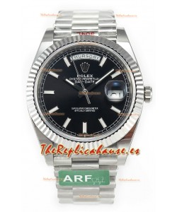 Rolex Day Date Presidential Acero Inoxidable Dial Negro Reloj 40MM - Réplica Espejo 1:1