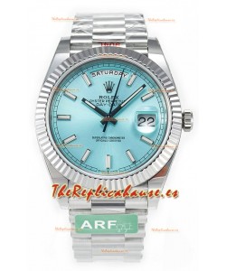 Rolex Day Date 904L Acero Inoxidable Reloj Dial Azul Tiffany 40MM - Calidad Espejo 1:1