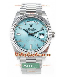 Rolex Day Date Acero Inoxidable 904L Reloj Dial Diamantes Azul Tiffany 40MM - Calidad Espejo 1:1