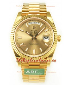 Rolex Day Date Presidential 18K Yellow Gold Watch 40MM - Gold Stick Dial Calidad Espejo 1:1