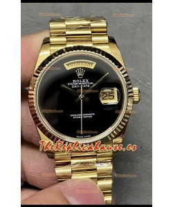 Rolex Day Date Presidential Reloj Oro Rosado 18K 36MM - Dial Negro Calidad Espejo 1:1