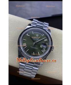 Rolex Day Date Presidential Acero Inoxidable Dial Verde 40MM - Calidad Espejo 1:1