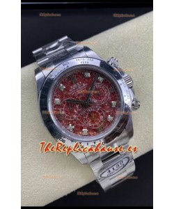 Rolex Cosmograph Daytona Grossular Rubellite Dial Original Movimiento Cal.4130 - Reloj Acero 904L