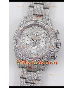 Rolex Cosmograph Daytona Acero 904L ICED OUT Movimiento Cal.4130 - Reloj Acero 904L