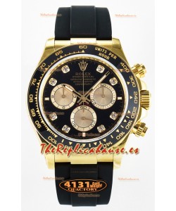 Rolex Cosmograph Daytona M126518 Oro Amarillo Dial Negro Diamantes Movimiento Original Cal.4131