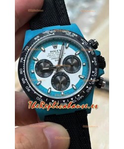 Rolex Cosmograph Daytona Edición DiW CELESTE INVERT Reloj Fibra de Carbono - Movimiento Cal.4130
