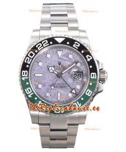Rolex GMT Masters II 126720 Cal.3285 Dial Meteorito Rosado Acero 904L en Correa Oyster Réplica Suiza