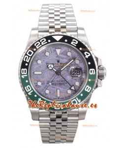 Rolex GMT Masters II 126720 Cal.3285 Dial Meteorito Rosado Acero 904L en Correa Jubilee Réplica Suiza