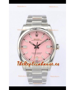Rolex Oyster Perpetual REF#126000 36MM Movimiento Suizo Réplica Suiza Dial Rosado Acero 904L Reloj Réplica a Espejo 1:1