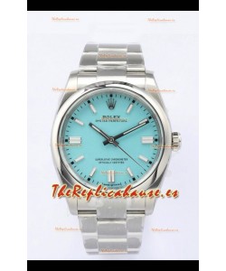 Rolex Oyster Perpetual REF#126000 36MM Movimiento Suizo Réplica Suiza Dial Azul Acero 904L Reloj Réplica a Espejo 1:1
