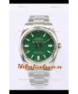Rolex Oyster Perpetual REF#126000 36MM Movimiento Suizo Réplica Suiza Dial Verde Acero 904L Reloj Réplica a Espejo 1:1