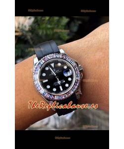 Rolex Yachtmaster 126679 Oro Blanco Diamantes Suizo Cal.3235 Reloj Acero 904L 1:1 Ultimate