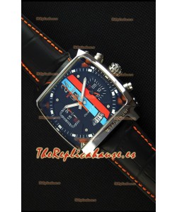 Tag Heuer Monaco 24 Reloj Réplica en Cuarzo con Dial en Rayas Azules y Rojas