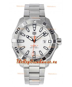 Tag Heuer Aquaracer Calibre 5 Reloj Réplica Espejo 1:1 Dial Acero Blanco 904L 44MM