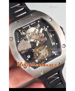 Richard Mille RM001 Genuino Tourbillon Reloj Réplica Suizo Caja en Titanio