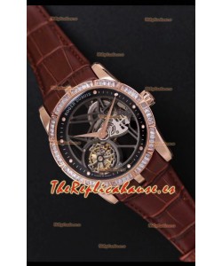 Roger Dubuis Excalibur Spider Flying Tourbillon Caja tipo Skeleton Caja de Titanio Reloj Suizo a Espejo 1:1