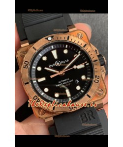 Bell & Ross BR03-92 Reloj Réplica Suizo a espejo 1:1 de Buzo Oro Rosado